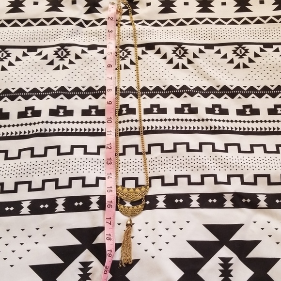 Gold Tassel Necklace - Picture 6 of 6